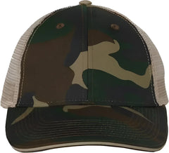 Valucap S102 Sandwich Trucker Cap - Green Camo Tan - Green Tan / 6 5/8’’ - 7 3/8’’