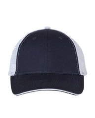 Valucap S102 Sandwich Trucker Cap - Navy White - Navy White / One Size Fits Most