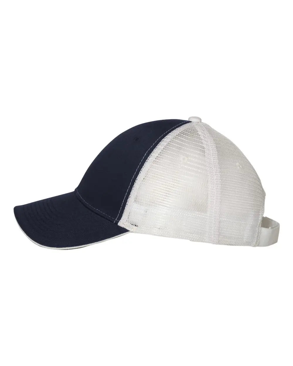 Valucap S102 Sandwich Trucker Cap - Navy White - Navy White / One Size Fits Most