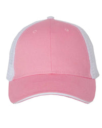 Valucap S102 Sandwich Trucker Cap - Pink White - Pink White / One Size Fits Most