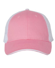 Valucap S102 Sandwich Trucker Cap - Pink White - Pink White / One Size Fits Most