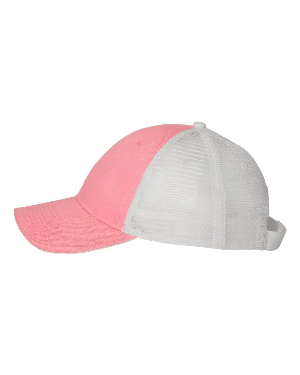 Valucap S102 Sandwich Trucker Cap - Pink White - Pink White / One Size Fits Most