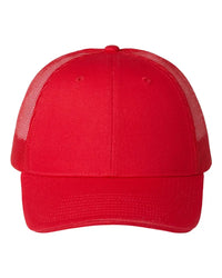 Valucap S102 Sandwich Trucker Cap - Red - Red / One Size Fits Most
