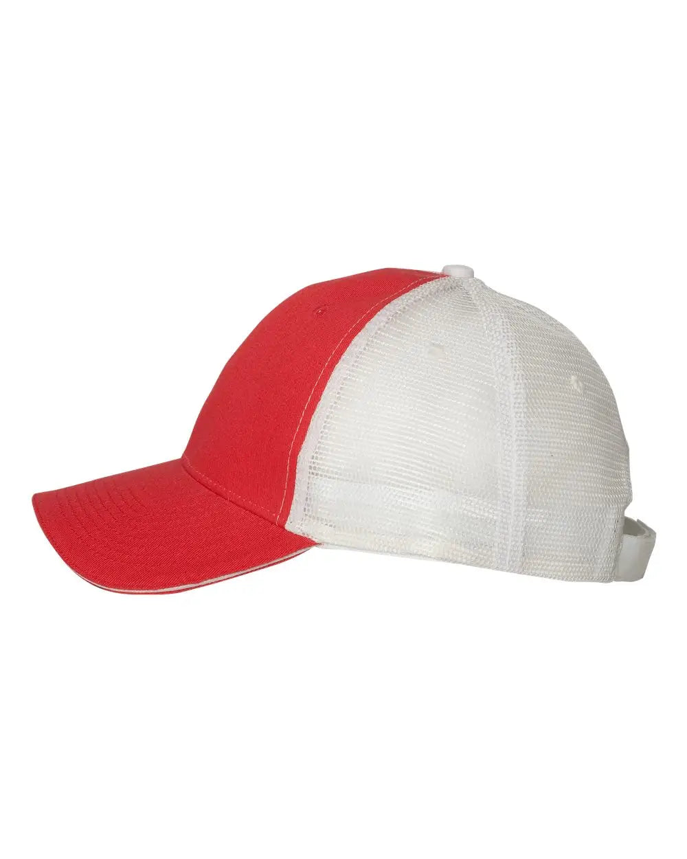 Valucap S102 Sandwich Trucker Cap - Red White - Red White / One Size Fits Most