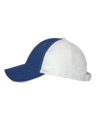 Valucap S102 Sandwich Trucker Cap - Royal White - Royal White / One Size Fits Most