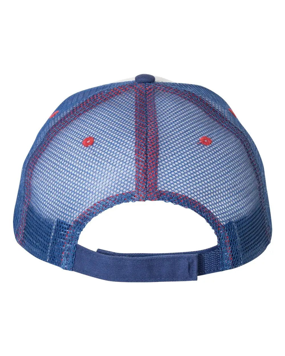 Valucap S102 Sandwich Trucker Cap - White Royal Red - White Royal Red / One Size Fits Most