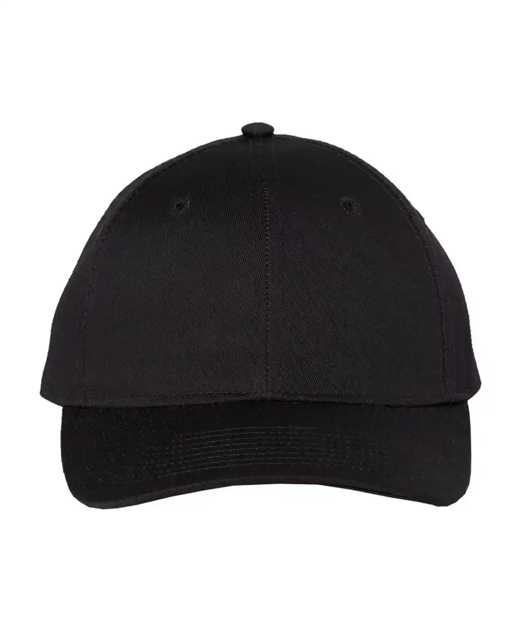 Valucap VC100 Lightweight Twill Cap - Black - Black / One Size Fits Most