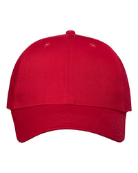 Valucap VC100 Lightweight Twill Cap - Red - Red / One Size Fits Most
