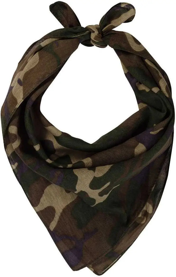 Valucap VC21 Face Bandana (pk of 3) - Green Camo - Multi-Colored / One Size Fits Most