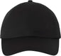 Valucap VC300A Adult Bio-Washed Classic Dads Cap - Black - Black / 6 5/8’’ - 7 3/8’’