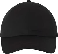 Valucap VC300A Adult Bio-Washed Classic Dads Cap - Black - Black / 6 5/8’’ - 7 3/8’’