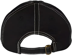 Valucap VC300A Adult Bio Washed Classic Dads Cap Black Stone Stitch Black Gray / 6 5/8’’ 7 3/8’’