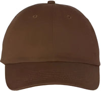 Valucap VC300A Adult Bio Washed Classic Dads Cap Brown Brown / 6 5/8’’ 7 3/8’’
