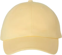 Valucap VC300A Adult Bio Washed Classic Dads Cap Butter Yellow / 6 5/8’’ 7 3/8’’