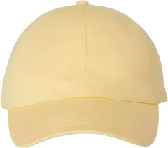 Valucap VC300A Adult Bio Washed Classic Dads Cap Butter Yellow / 6 5/8’’ 7 3/8’’