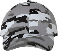 Valucap VC300A Adult Bio Washed Classic Dads Cap Grey Camo Gray / 6 5/8’’ 7 3/8’’