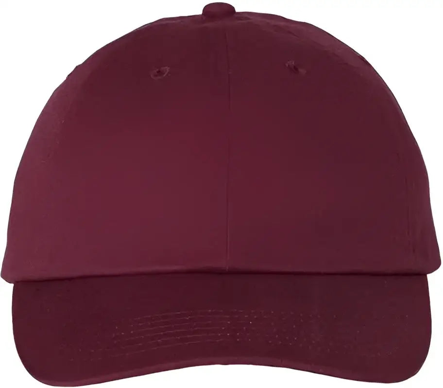 Valucap VC300A Adult Bio-Washed Classic Dads Cap - Maroon - Maroon / 6 5/8’’ - 7 3/8’’