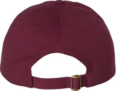 Valucap VC300A Adult Bio-Washed Classic Dads Cap - Maroon - Maroon / 6 5/8’’ - 7 3/8’’