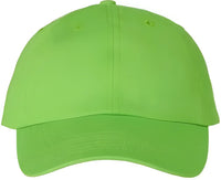 Valucap VC300A Adult Bio-Washed Classic Dads Cap - Neon Green - Green / 6 5/8’’ - 7 3/8’’