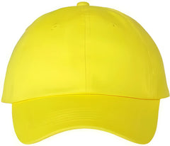 Valucap VC300A Adult Bio Washed Classic Dads Cap Neon Yellow Yellow / 6 5/8’’ 7 3/8’’