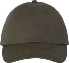 Valucap VC300A Adult Bio Washed Classic Dads Cap Olive Olive / 6 5/8’’ 7 3/8’’