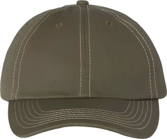 Valucap VC300A Adult Bio Washed Classic Dads Cap Olive Stone Stitch Olive Gray / 6 5/8’’ 7 3/8’’