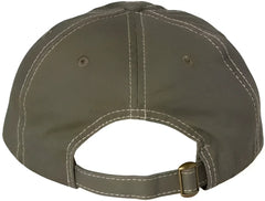 Valucap VC300A Adult Bio Washed Classic Dads Cap Olive Stone Stitch Olive Gray / 6 5/8’’ 7 3/8’’