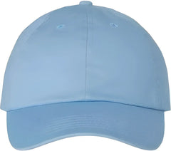 Valucap VC300A Adult Bio Washed Classic Dads Cap Sky Blue Columbia Blue / 6 5/8’’ 7 3/8’’