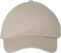 Valucap VC300A Adult Bio-Washed Classic Dads Cap - Stone - Ivory / 6 5/8’’ - 7 3/8’’
