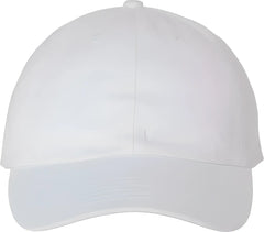Valucap VC300A Adult Bio Washed Classic Dads Cap White White / 6 5/8’’ 7 3/8’’