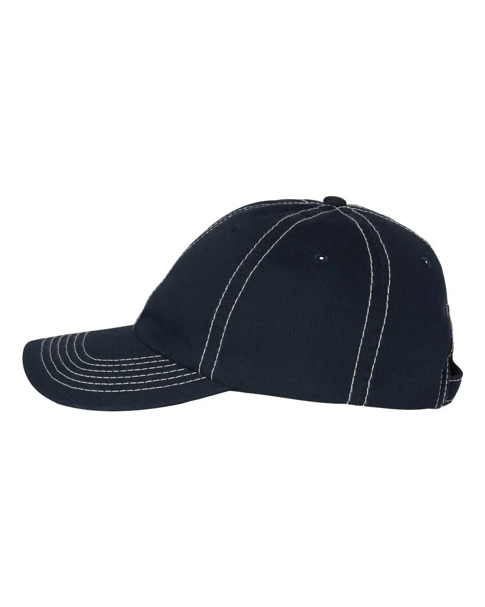 Valucap VC300A Bio-Washed Classic Dad Cap - Navy Stone Stitch - Navy Stone Stitch / One Size Fits Most
