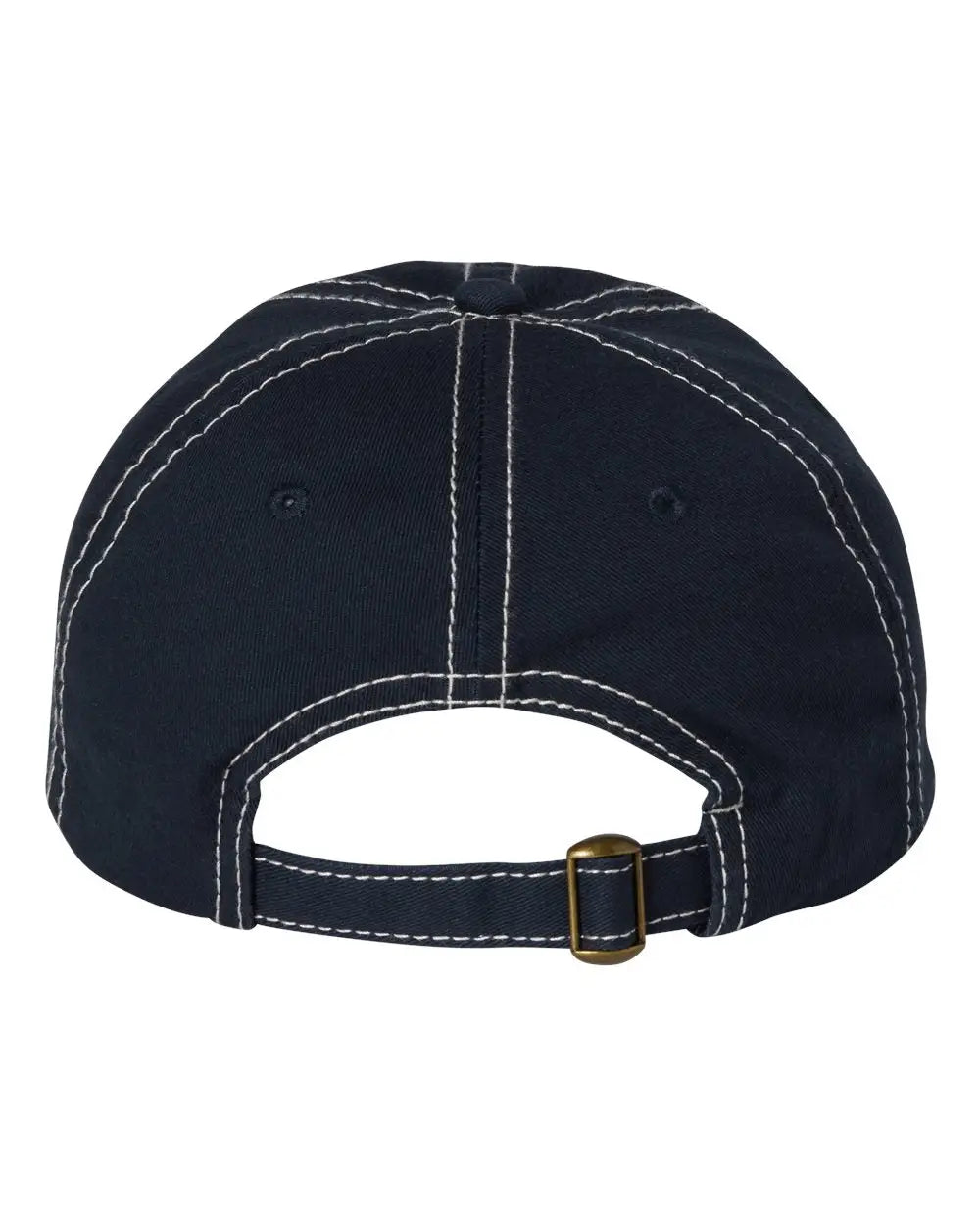 Valucap VC300A Bio-Washed Classic Dad Cap - Navy Stone Stitch - Navy Stone Stitch / One Size Fits Most