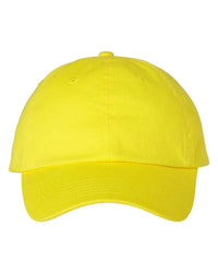 Valucap VC300A Bio-Washed Classic Dad Cap - Neon Yellow - Neon Yellow / One Size Fits Most
