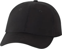 Valucap VC300Y Small Fit Bio Washed Dad’s Cap Black Black / 6 5/8’’ 7 3/8’’