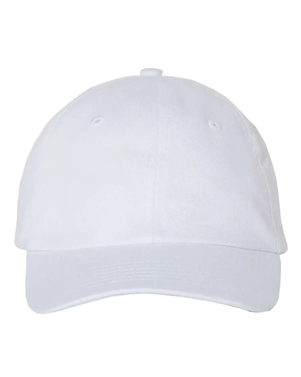 Valucap VC300Y Youth Small Fit Bio-Washed Dad Cap - White - White / One Size Fits Most