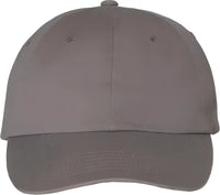 Valucap VC350 Bio-Washed Chino Twill Cap - Grey - Gray / 6 5/8’’ - 7 3/8’’