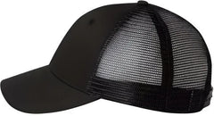 Valucap VC400 Mesh-Back Trucker Cap - Black - Black / 6 5/8’’ - 7 3/8’’