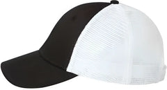 Valucap VC400 Mesh-Back Trucker Cap - Black White - Black White / 6 5/8’’ - 7 3/8’’