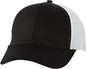 Valucap VC400 Mesh-Back Trucker Cap - Black White - Black White / 6 5/8’’ - 7 3/8’’