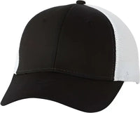 Valucap VC400 Mesh-Back Trucker Cap - Black White - Black White / 6 5/8’’ - 7 3/8’’