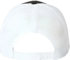 Valucap VC400 Mesh-Back Trucker Cap - Black White - Black White / 6 5/8’’ - 7 3/8’’