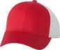Valucap VC400 Mesh-Back Trucker Cap - Red White - Red White / 6 5/8’’ - 7 3/8’’