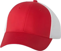 Valucap VC400 Mesh-Back Trucker Cap - Red White - Red White / 6 5/8’’ - 7 3/8’’