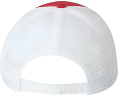 Valucap VC400 Mesh-Back Trucker Cap - Red White - Red White / 6 5/8’’ - 7 3/8’’