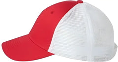 Valucap VC400 Mesh-Back Trucker Cap - Red White - Red White / 6 5/8’’ - 7 3/8’’