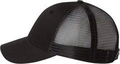Valucap VC400 Mesh-Back Twill Trucker Cap - Black - Black / One Size Fits Most