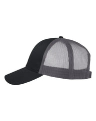 Valucap VC400 Mesh-Back Twill Trucker Cap - Black Charcoal - Black Charcoal / One Size Fits Most