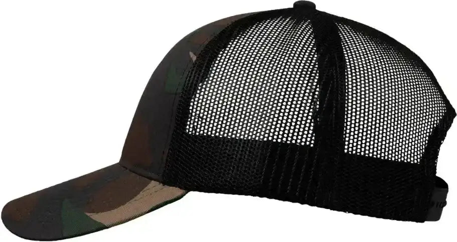 Valucap VC400 Mesh-Back Twill Trucker Cap - Camo Black - Camo Black / One Size Fits Most