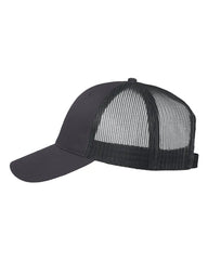 Valucap VC400 Mesh-Back Twill Trucker Cap - Charcoal Black - Charcoal Black / One Size Fits Most