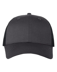 Valucap VC400 Mesh-Back Twill Trucker Cap - Charcoal Black - Charcoal Black / One Size Fits Most
